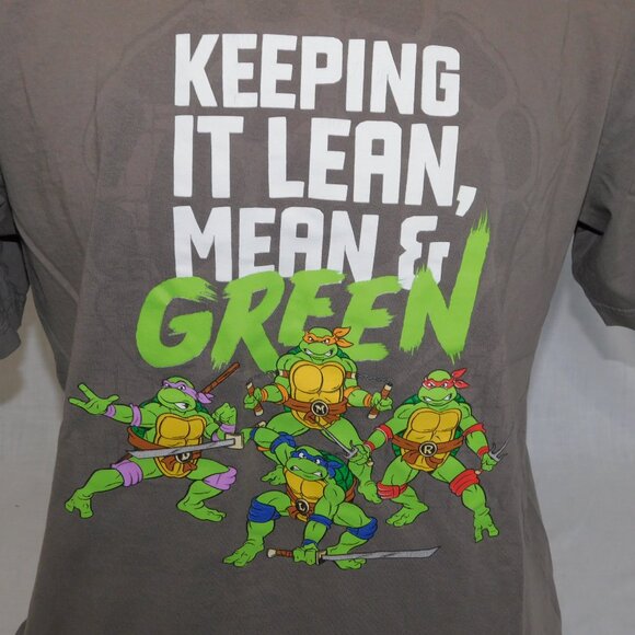 Keeping It Lean Mean & Green TMNT Mens L T Shirt Teenage Mutant Ninja Turtles - Picture 2 of 7